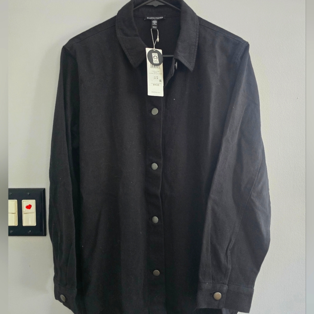 Eileen Fisher Utility Cotton Shirt Jacket NWT Size M